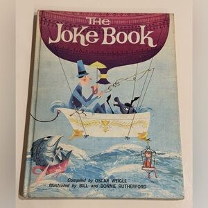 The Joke Book by Oscar Weigle, vintage, great whimsical illustrations (1963)